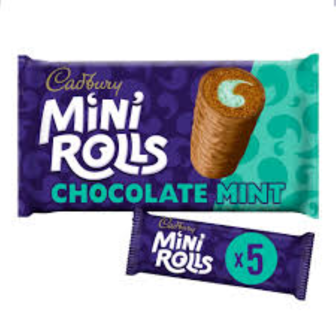 CADBURY MINI ROLLS CHOCOLATE MINT 5PC